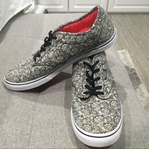 Black and White Paisley Vans